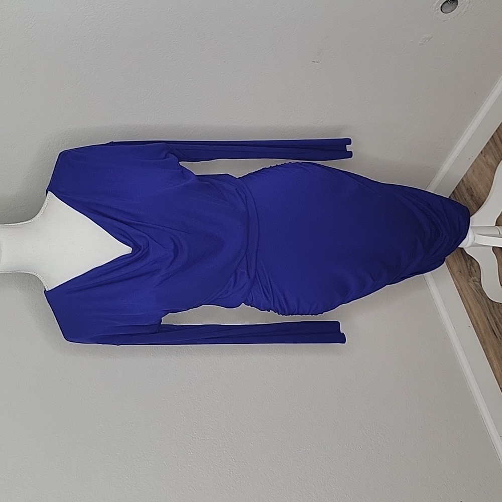 Athleta Solstice Cowl Neck Ruched Side Dress